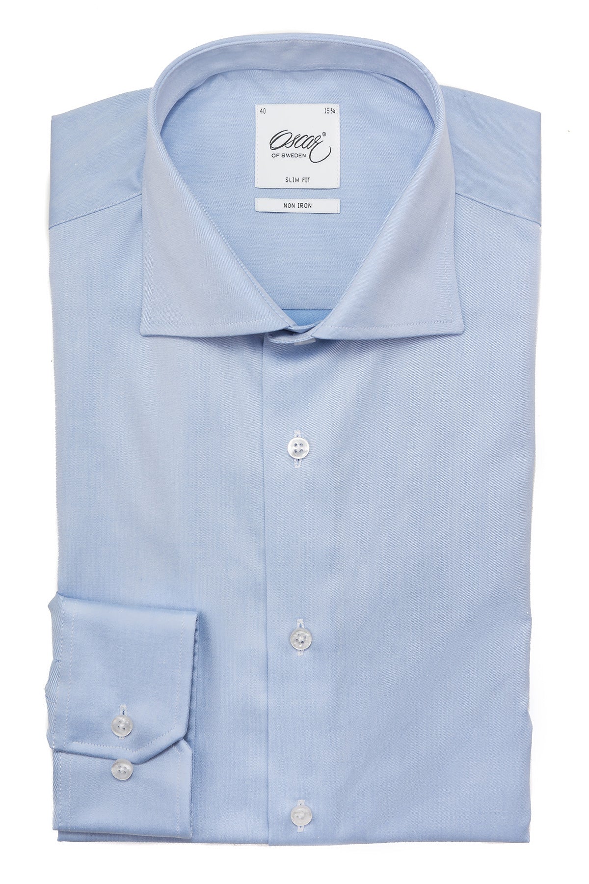 Light blue non iron super slim fit shirt