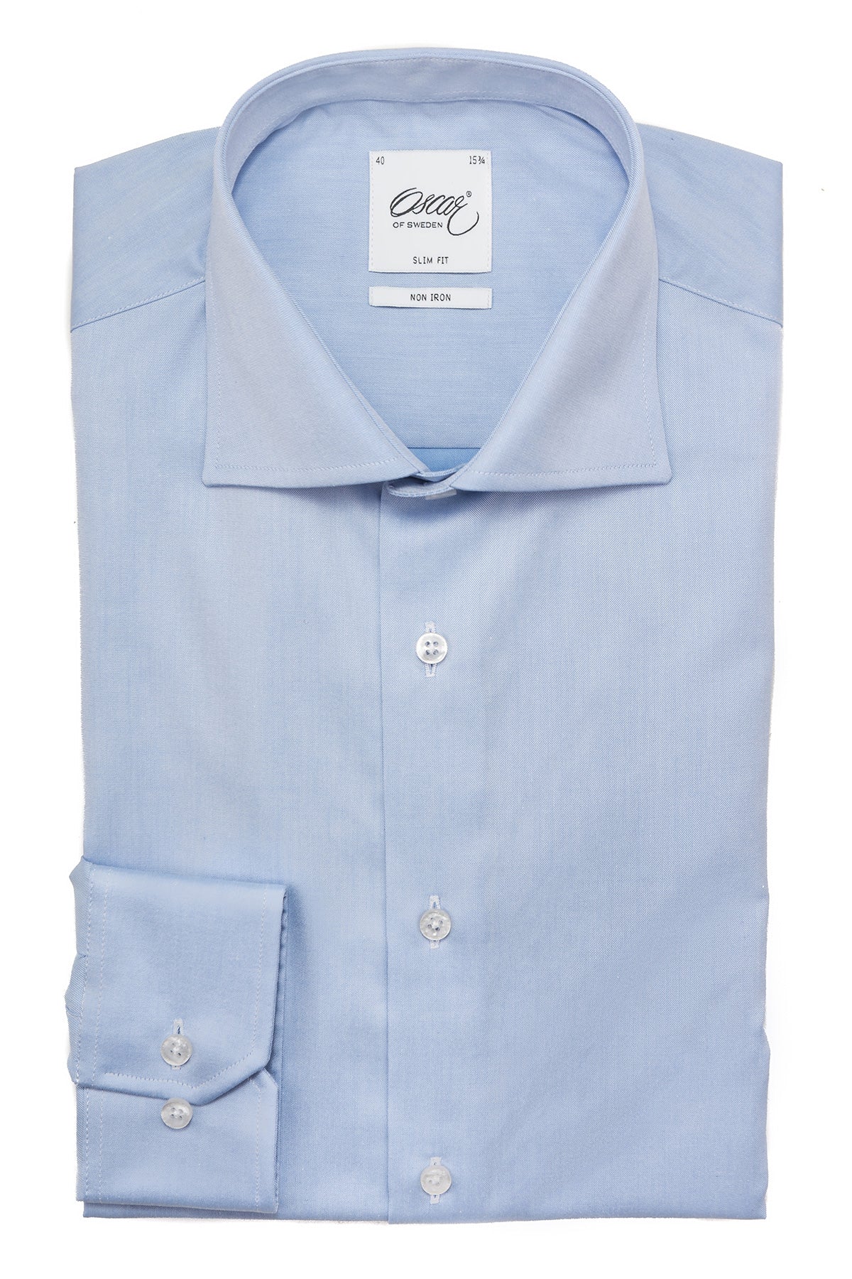 Ljusblå Non-iron skjorta slim fit