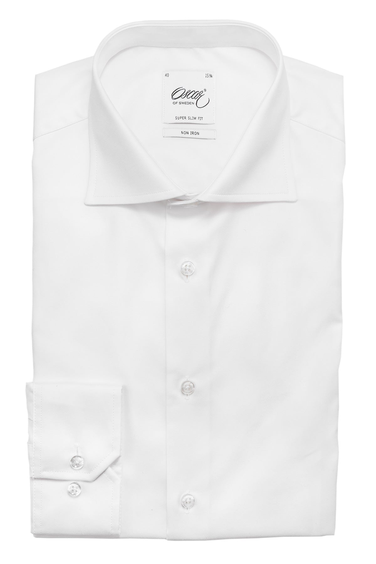 White non iron super slim fit shirt