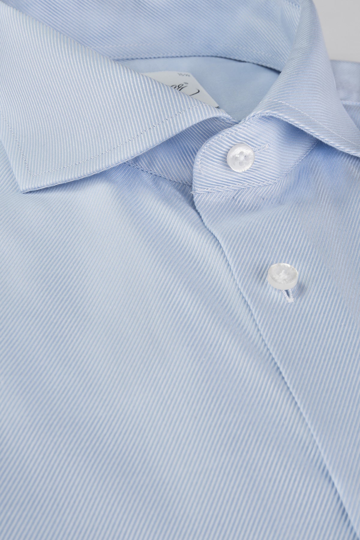 Light blue regular fit twill shirt