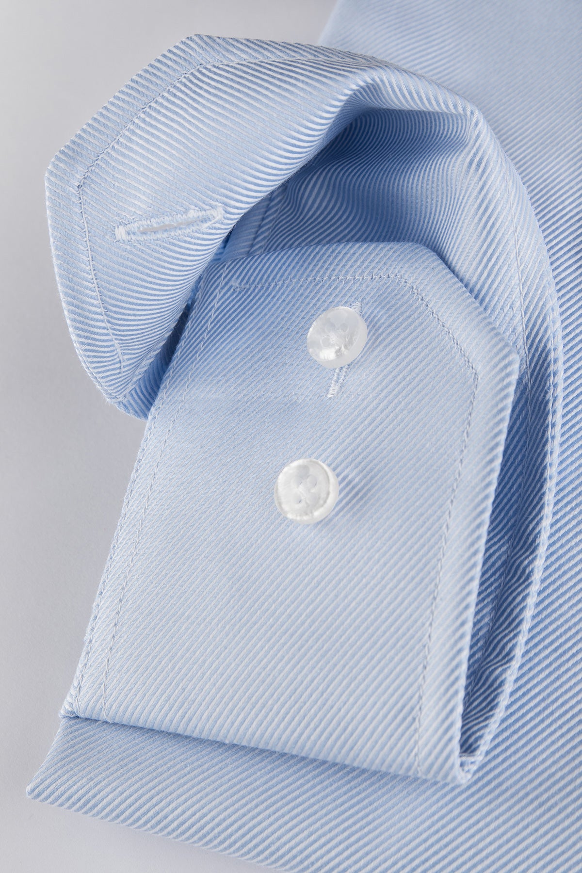 Light blue regular fit twill shirt
