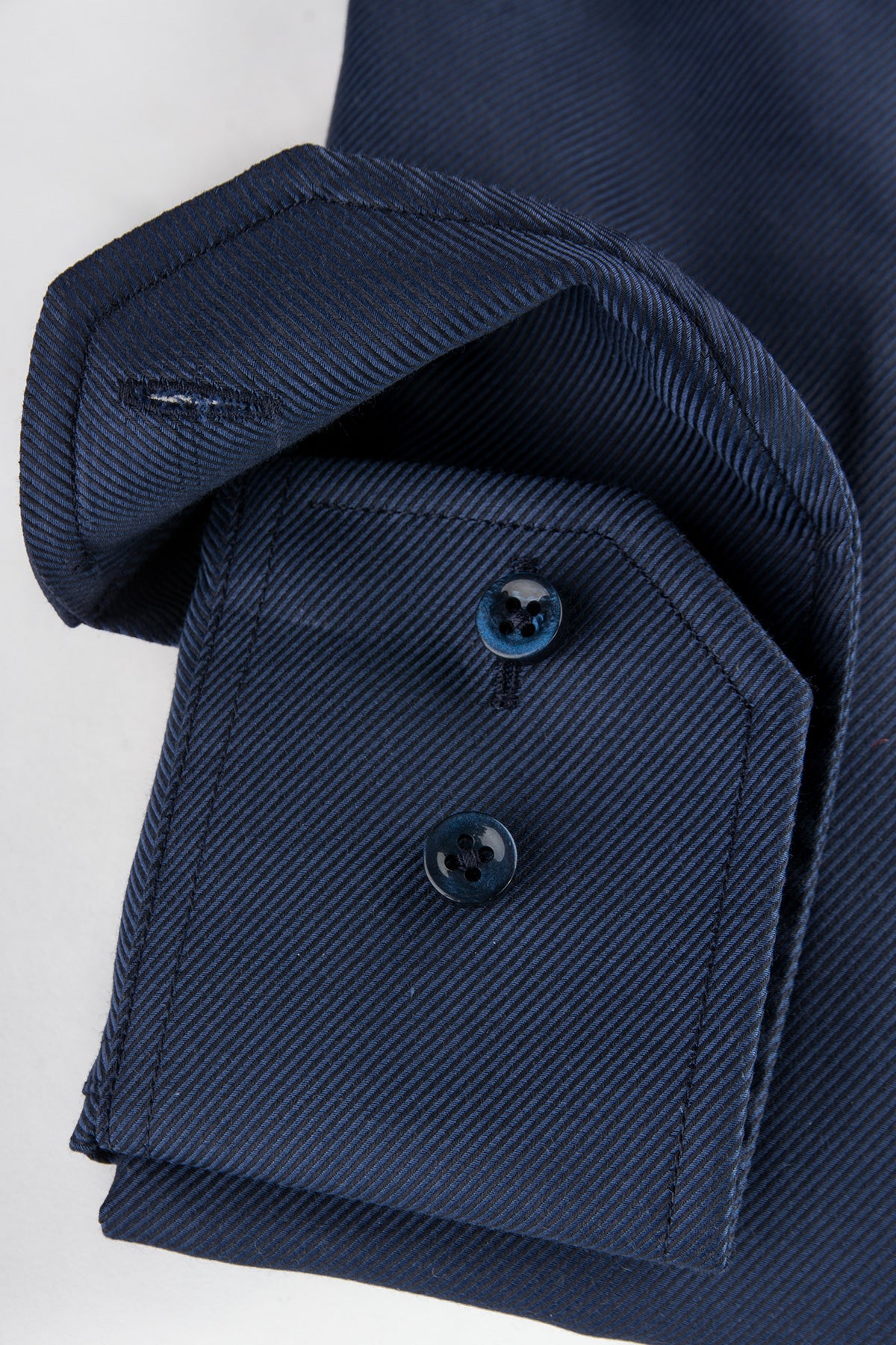 Navy slim fit twill shirt