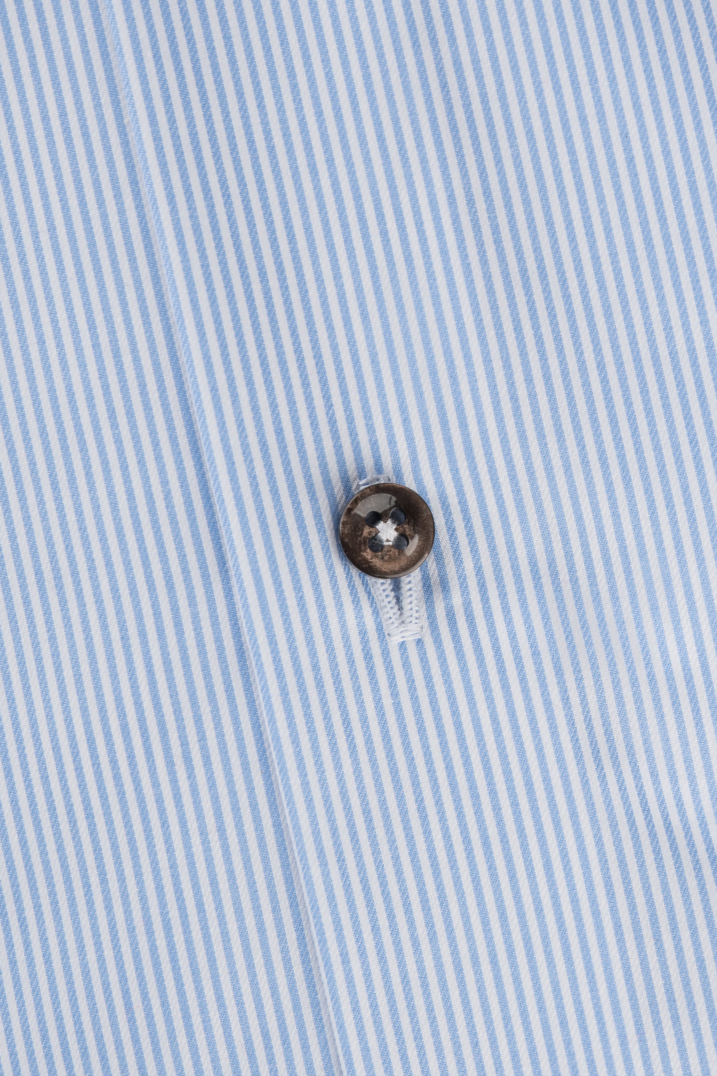 Light blue striped regular fit shirt with contrast details
