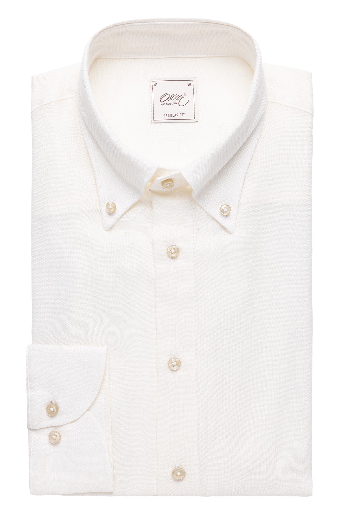 Off white button down regular fit shirt