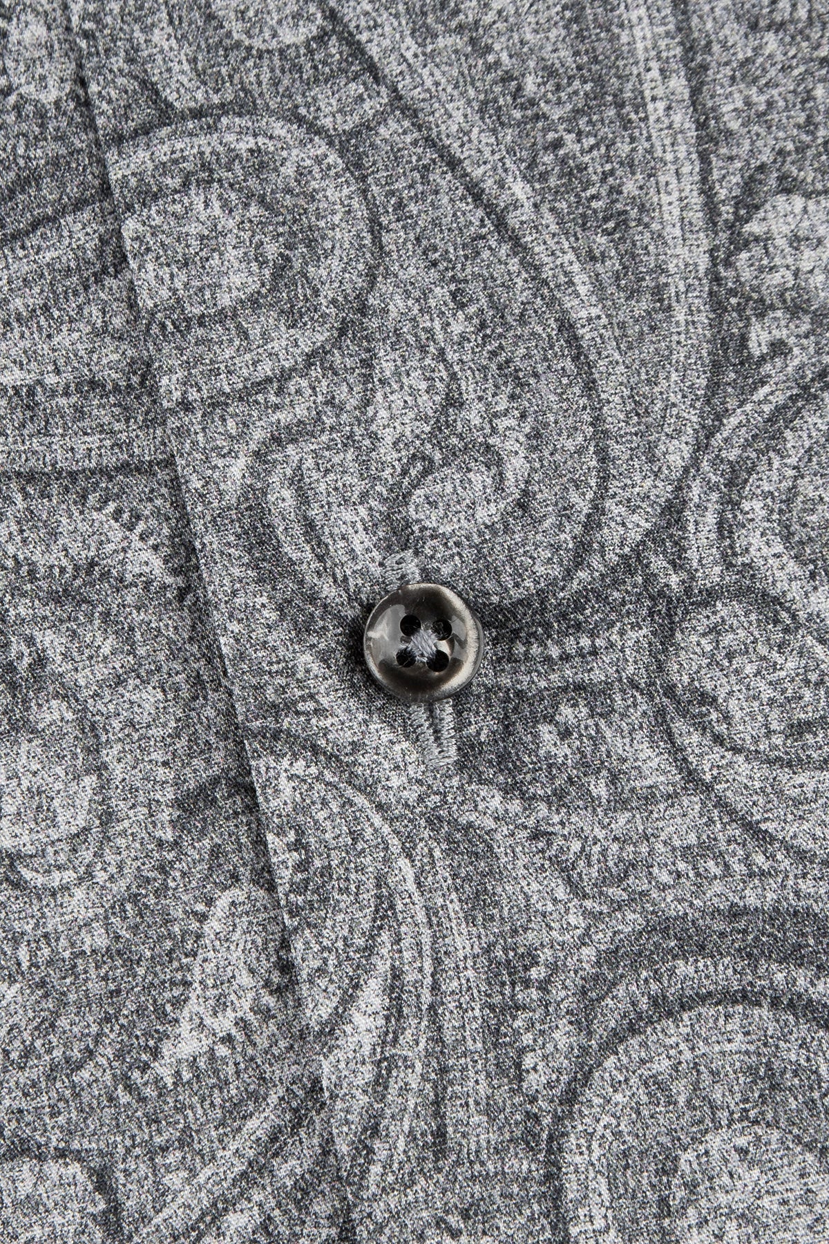 Grey paisley printed regular fit shirt