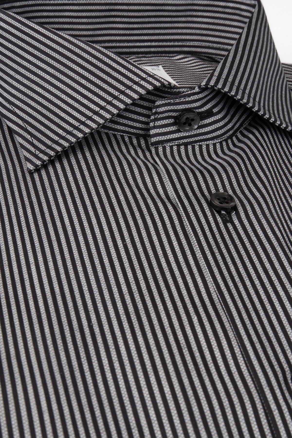 Black striped regular fit shirt