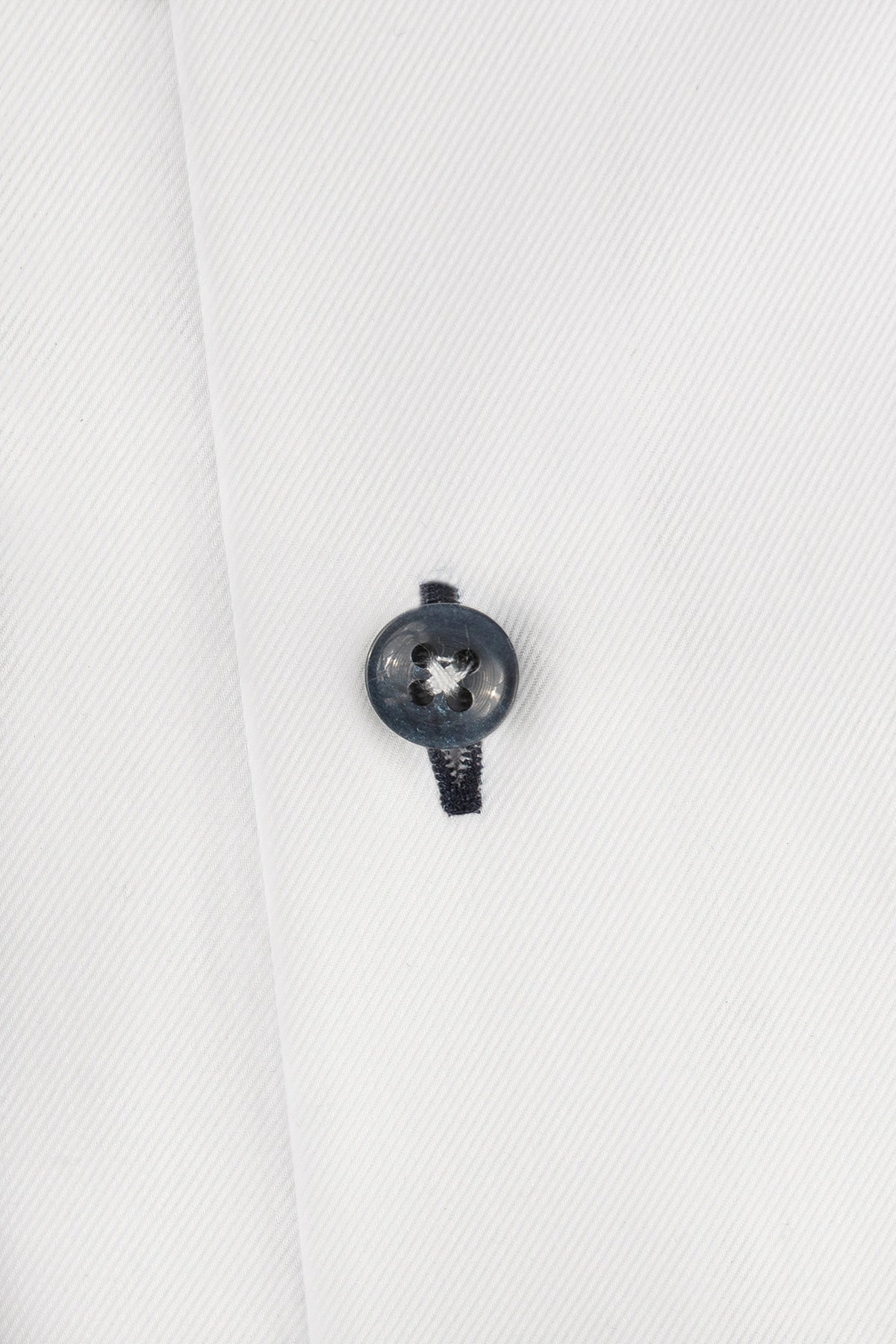 White regular fit shirt with contrast details