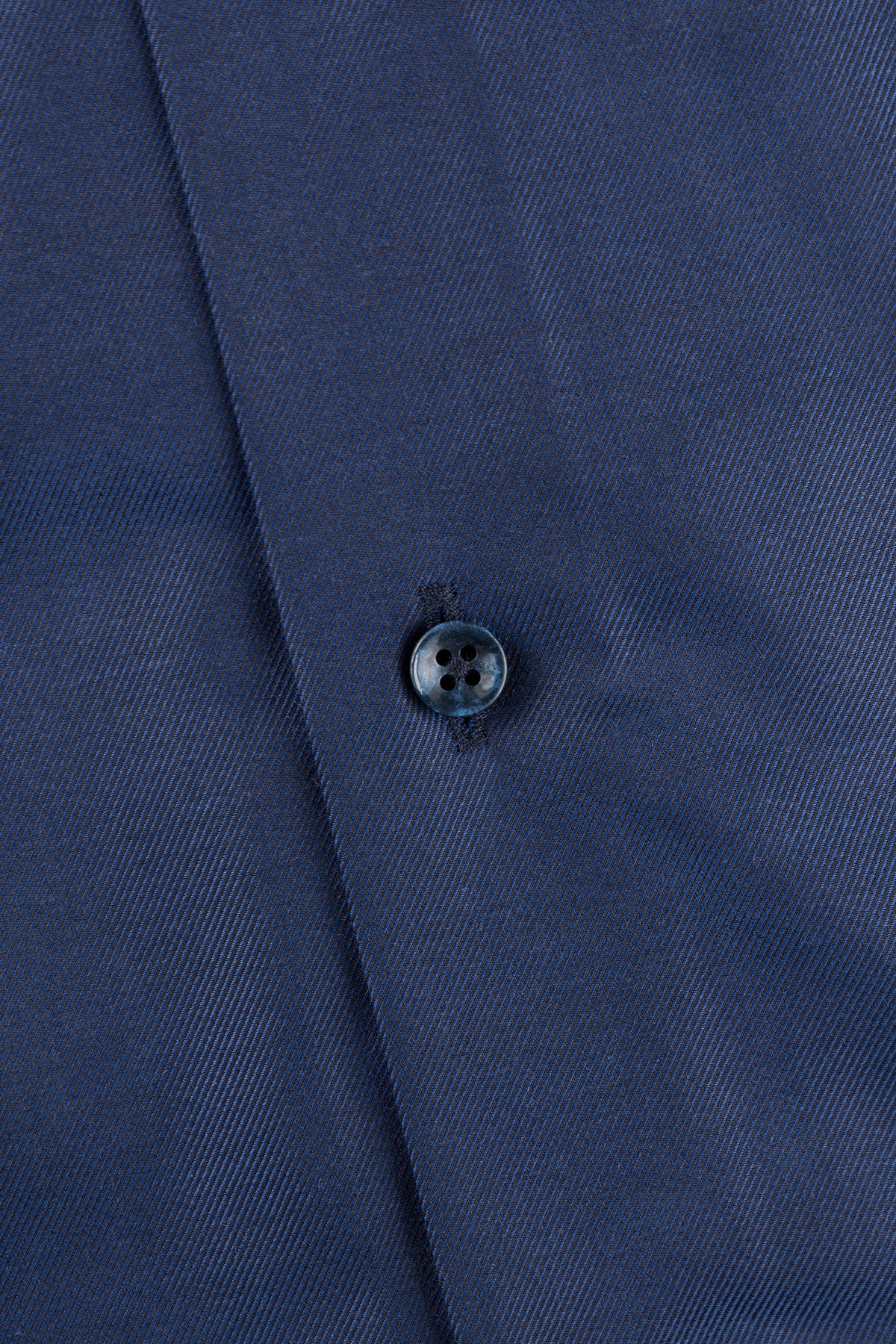 Navy blue regular extra long sleeve shirt with contrast details