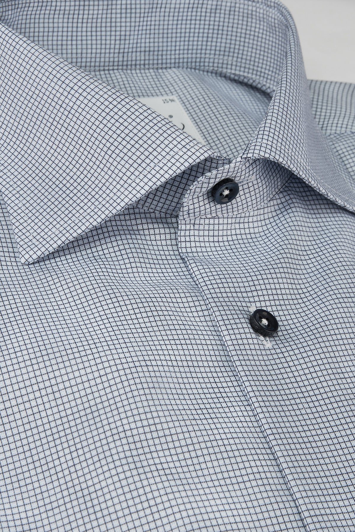 Blue checked regular fit extra long sleeves shirt