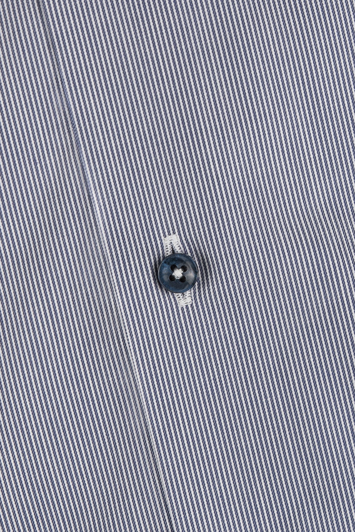 Blue striped regular fit shirt with contrast details