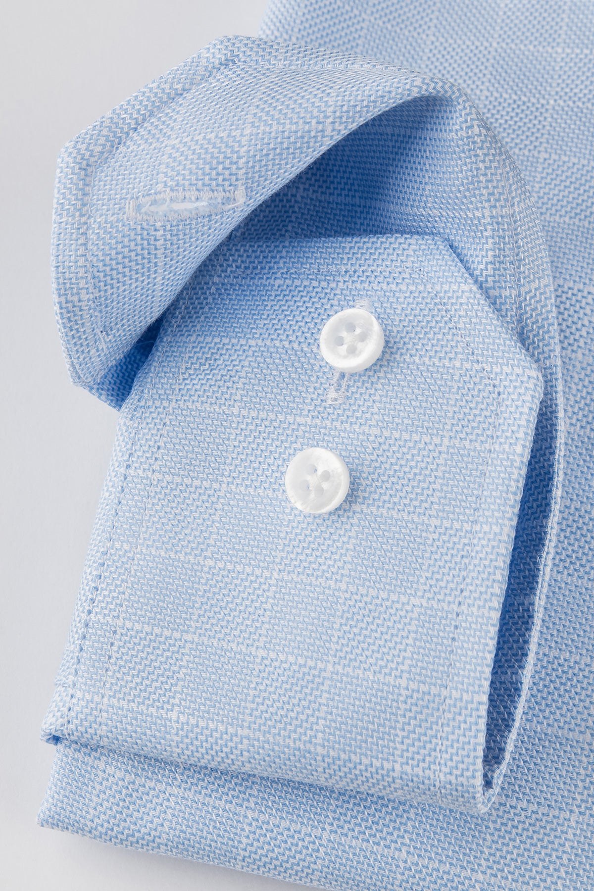 Light blue checked slim fit shirt