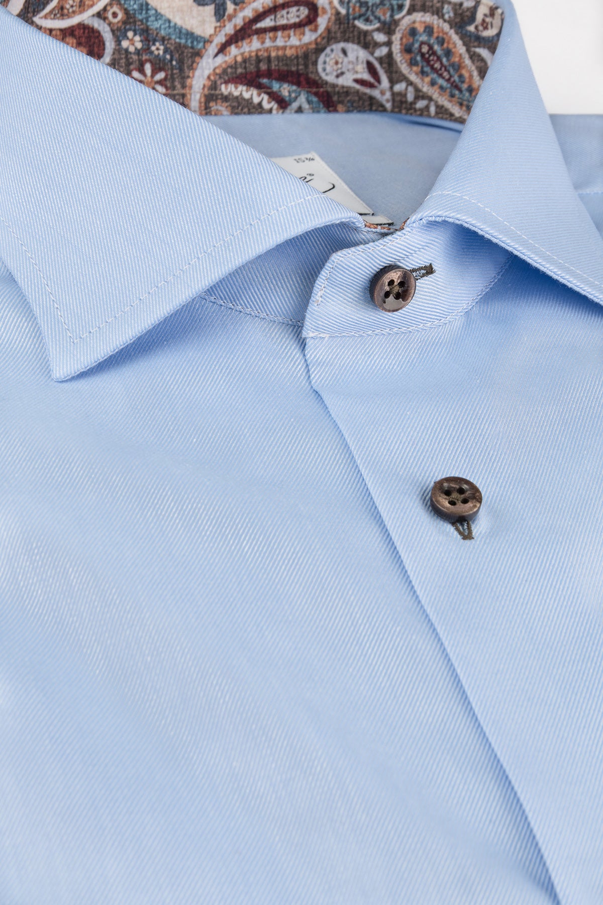 Light blue regular fit shirt with contrast details