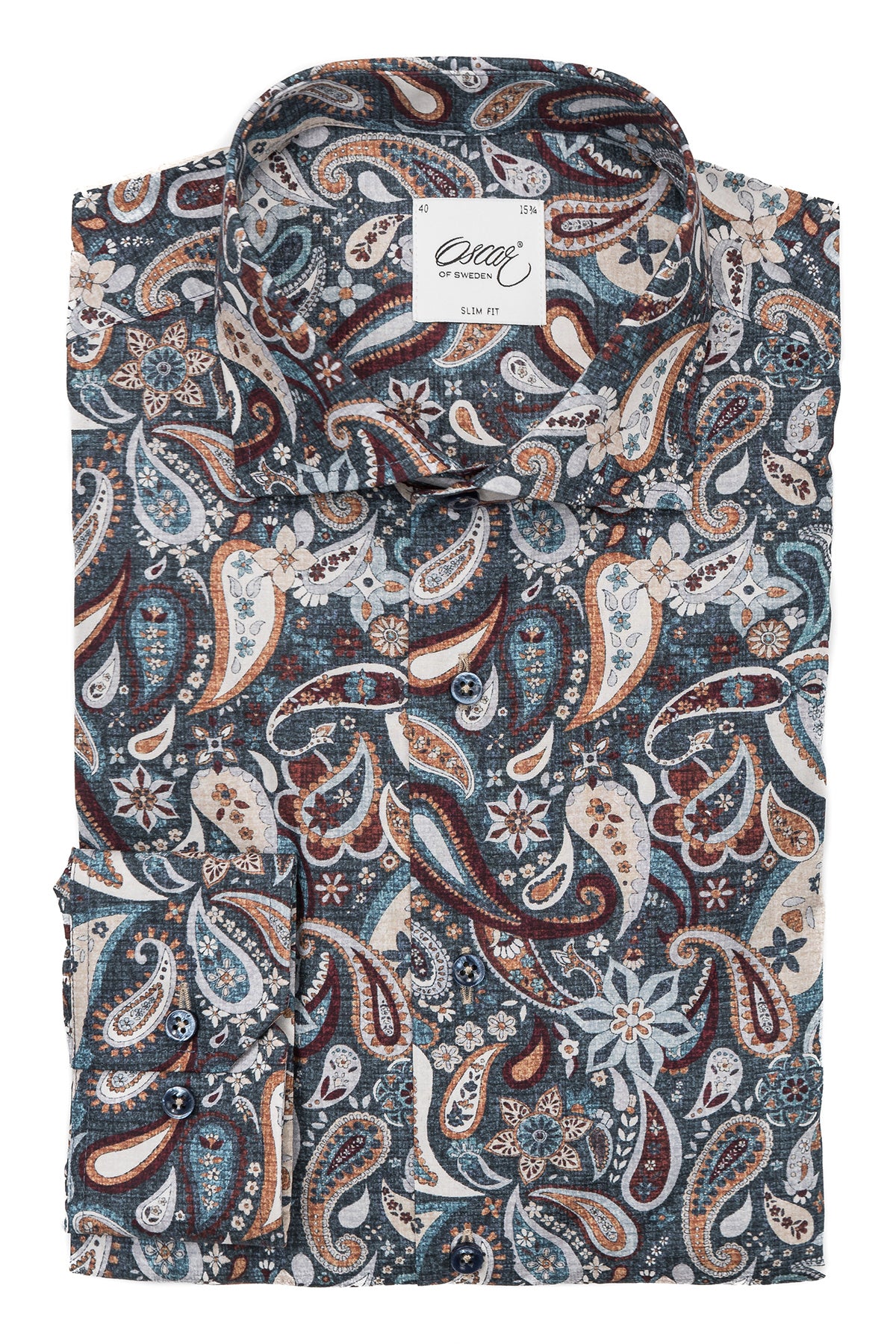 Multi color paisley printed slim fit shirt