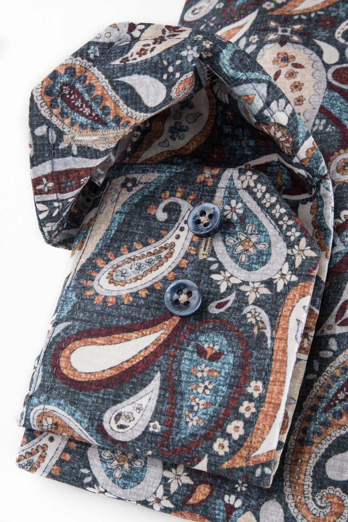 Multi color paisley printed slim fit shirt