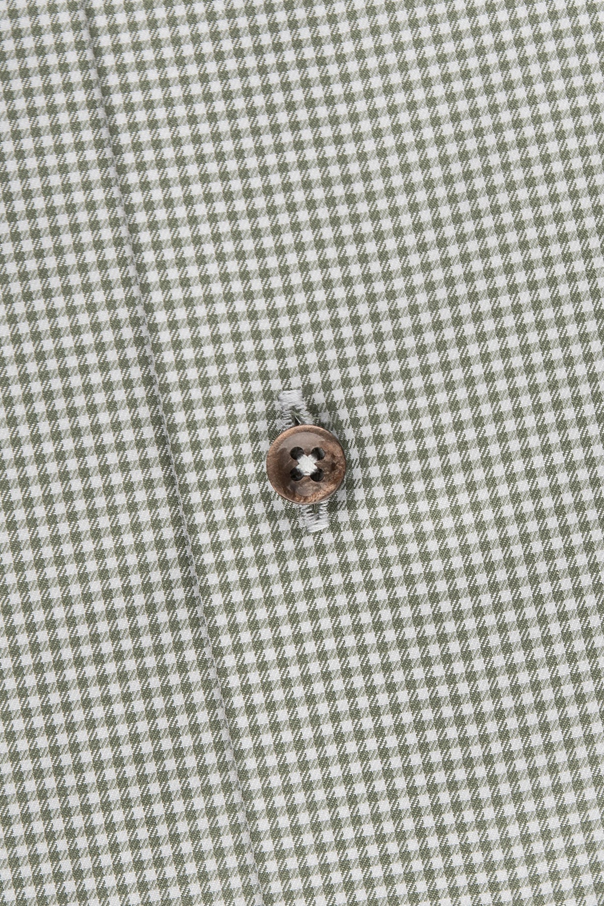 Green checked regular fit shirt