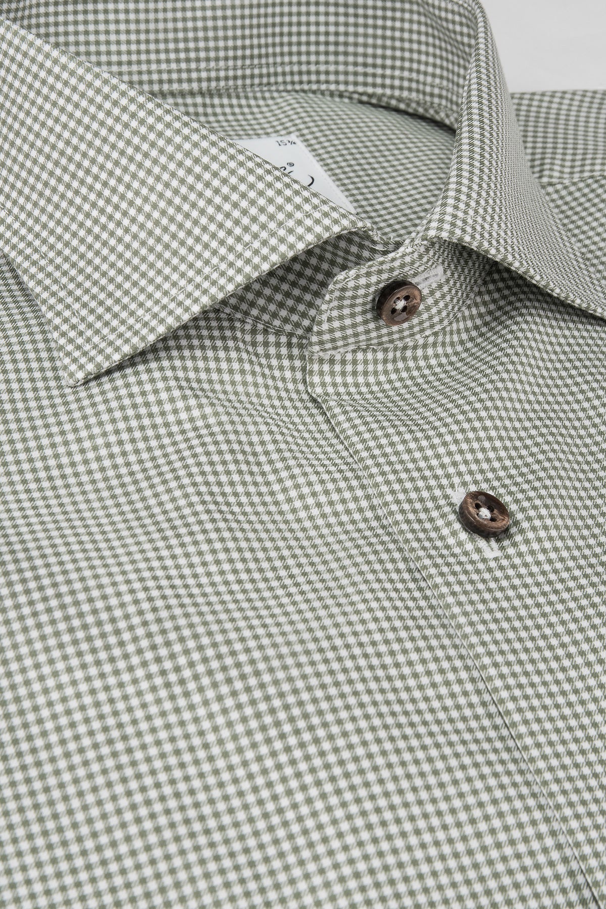 Green checked regular fit shirt