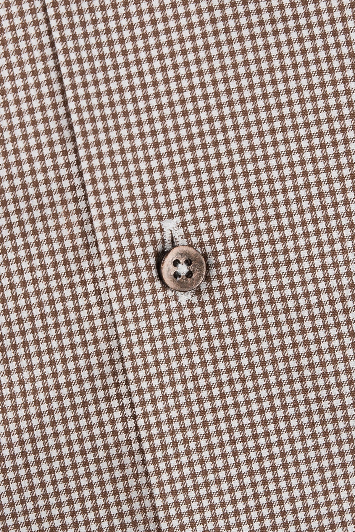 Brown checked slim fit shirt