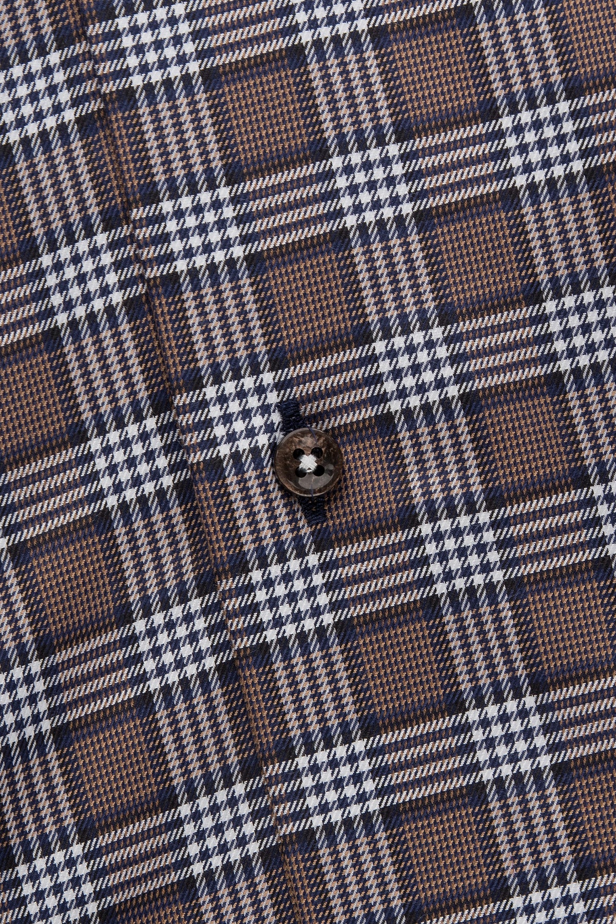 Brown checked regular fit shirt