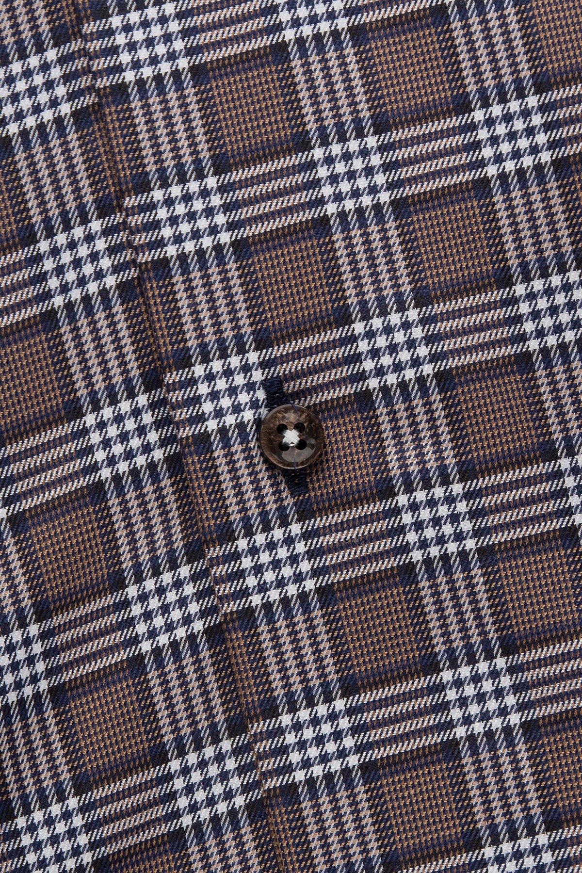 Brown checked slim fit shirt