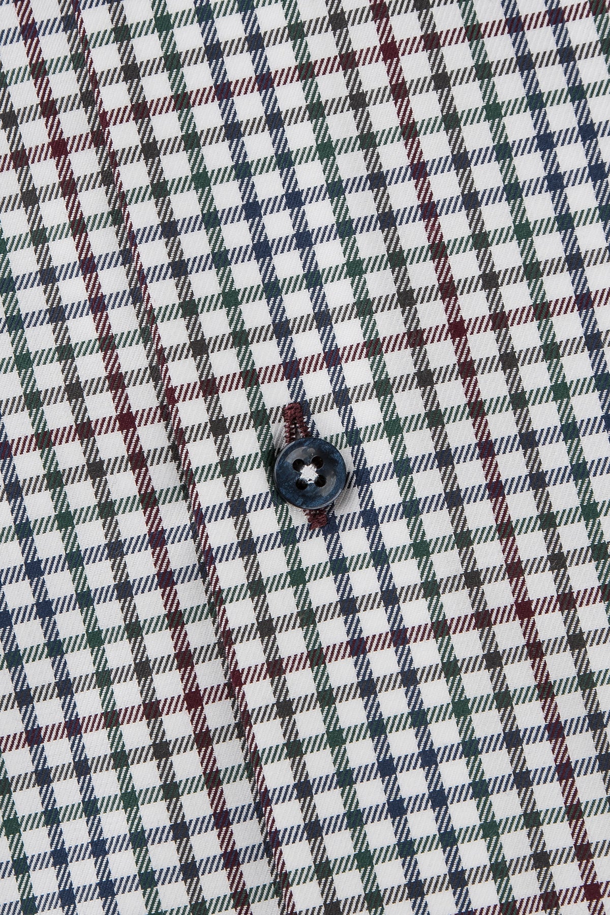 Multi color checked button down slim fit shirt