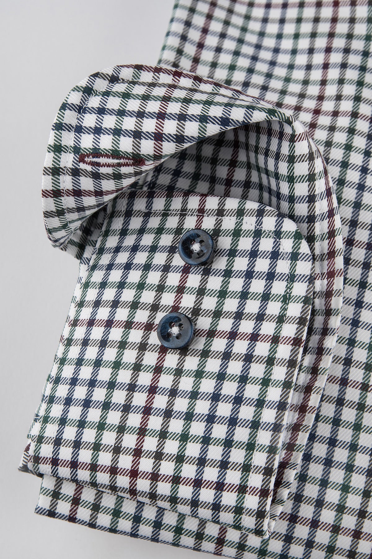 Multi color checked button down slim fit shirt