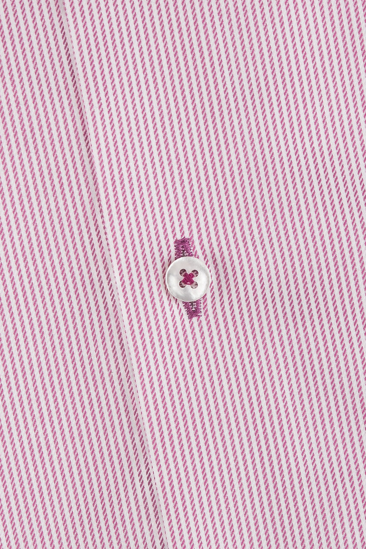 Pink slim fit shirt with contrast details