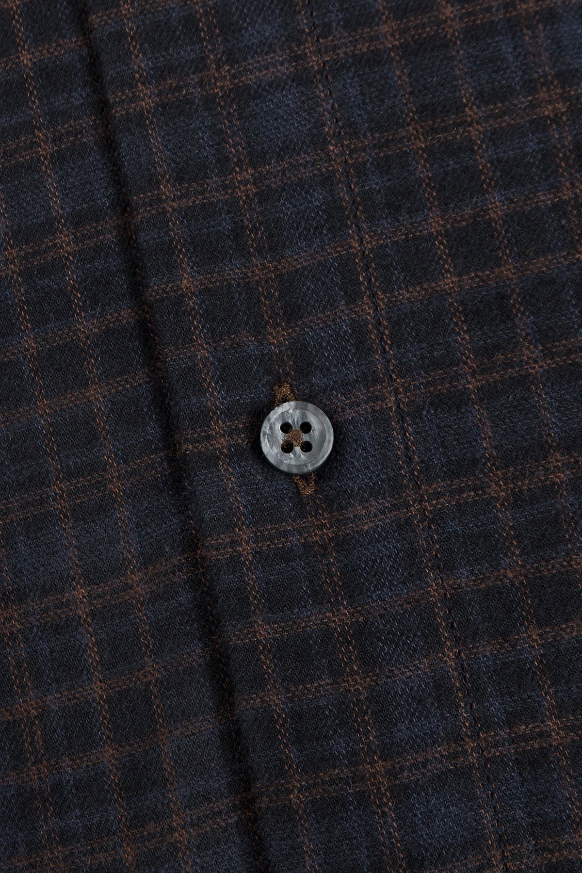 Brown checked flannel shirt regular fit