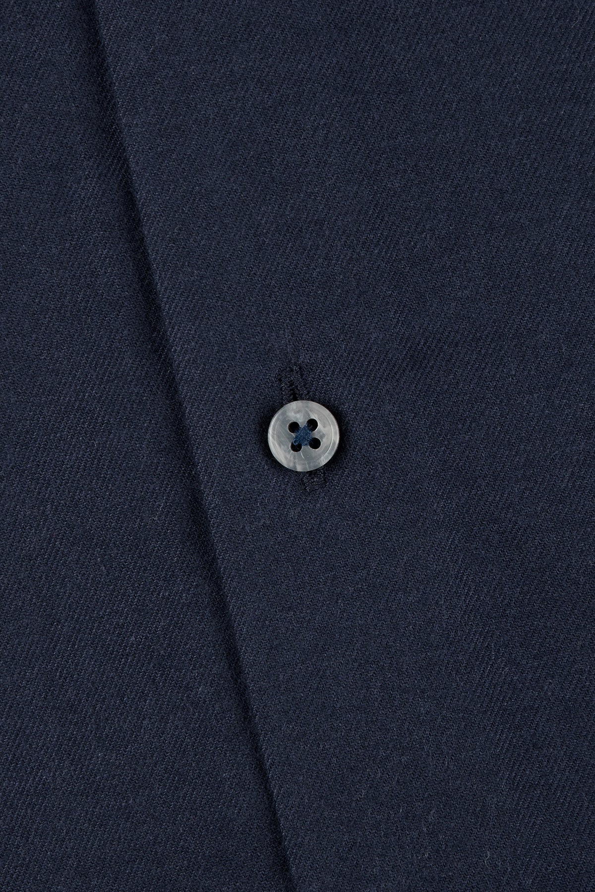 Navy blue regular fit flannel shirt