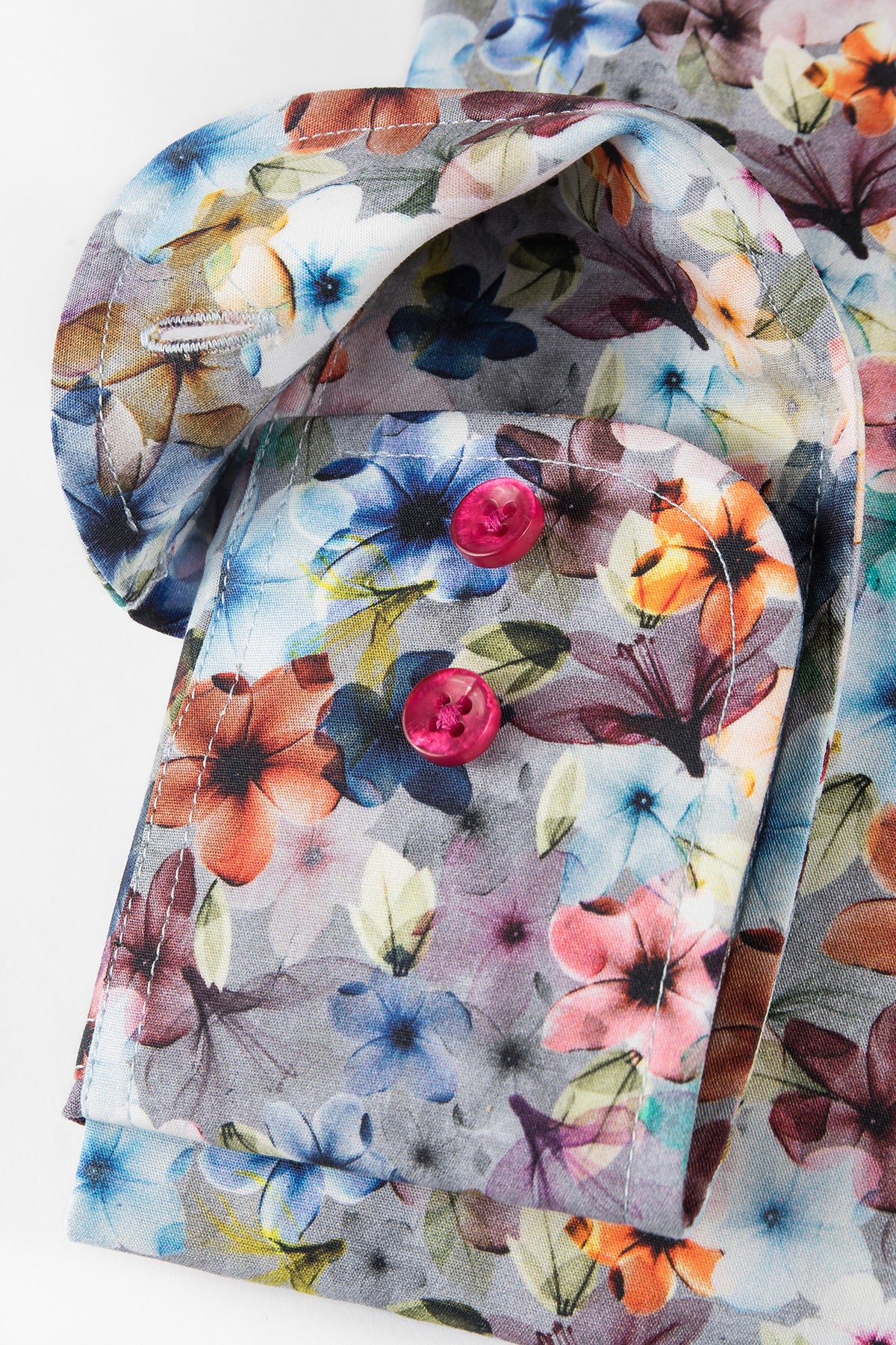 Flower printed regular fit shirt