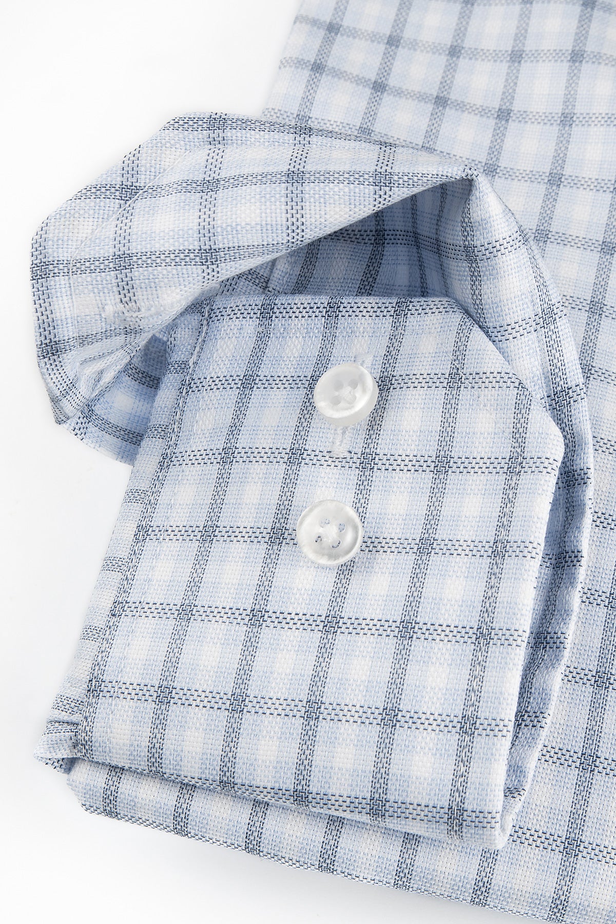 Blue checked regular fit shirt