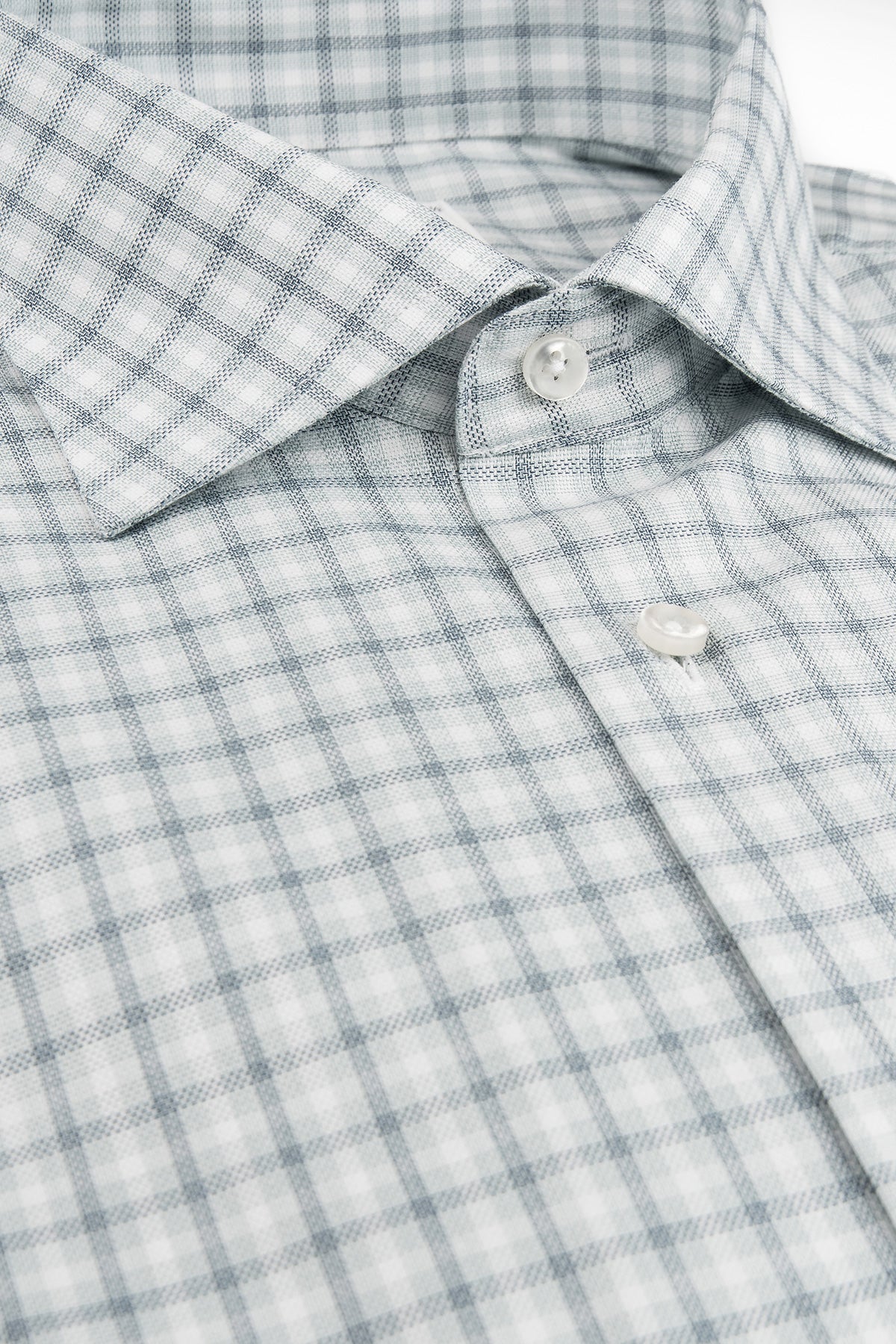 Green checked regular fit shirt