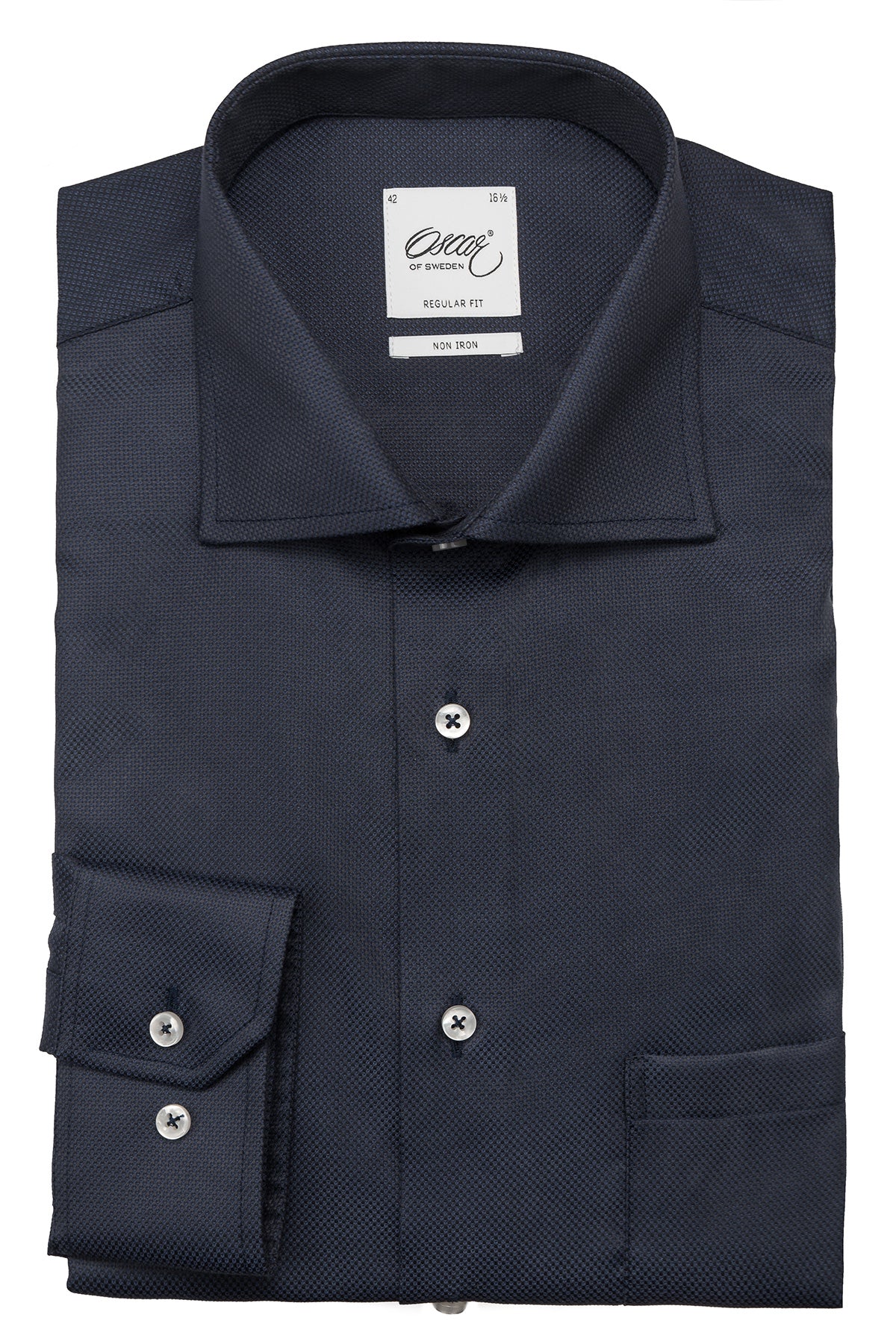 Navy blue regular fit shirt