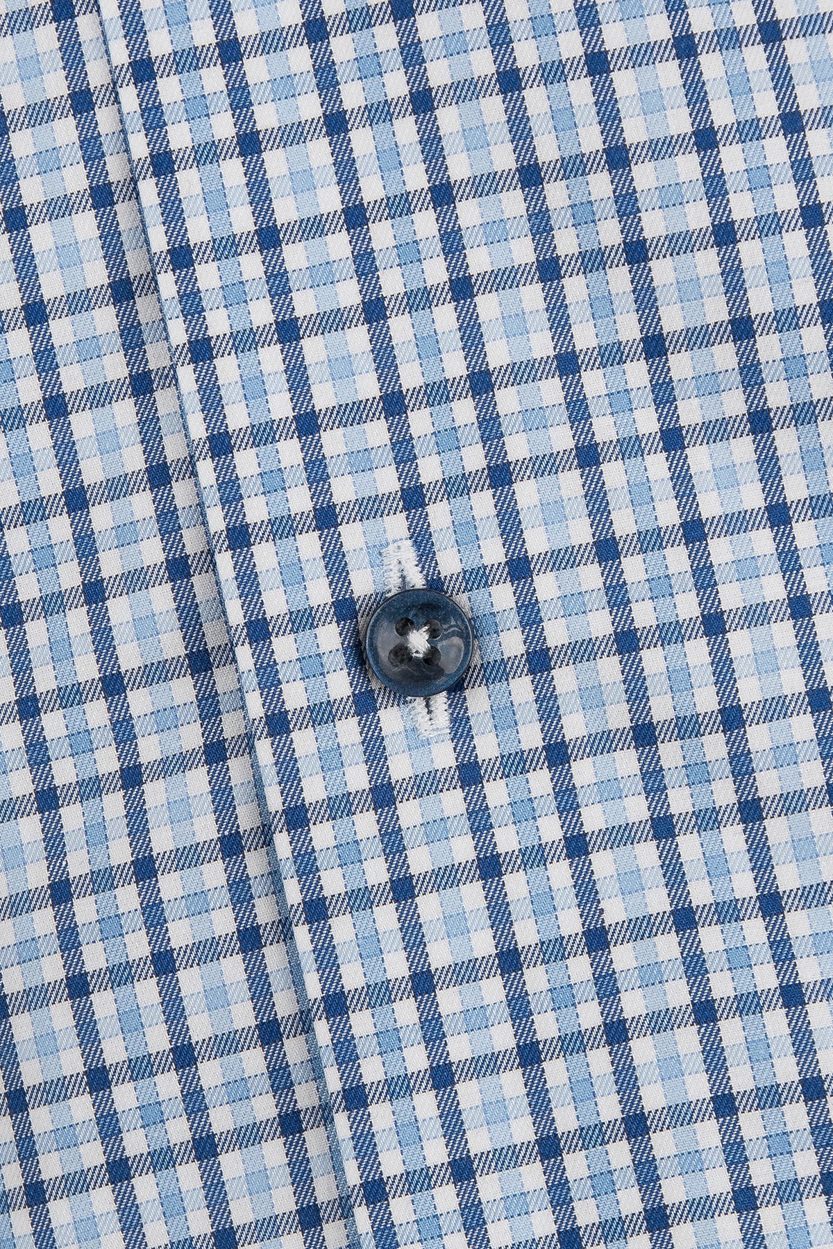 Light blue checked button down shirt regular fit