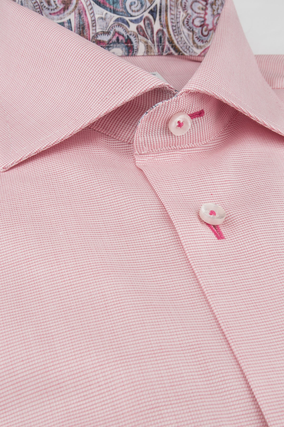 Pink regular fit shirt with contrast details