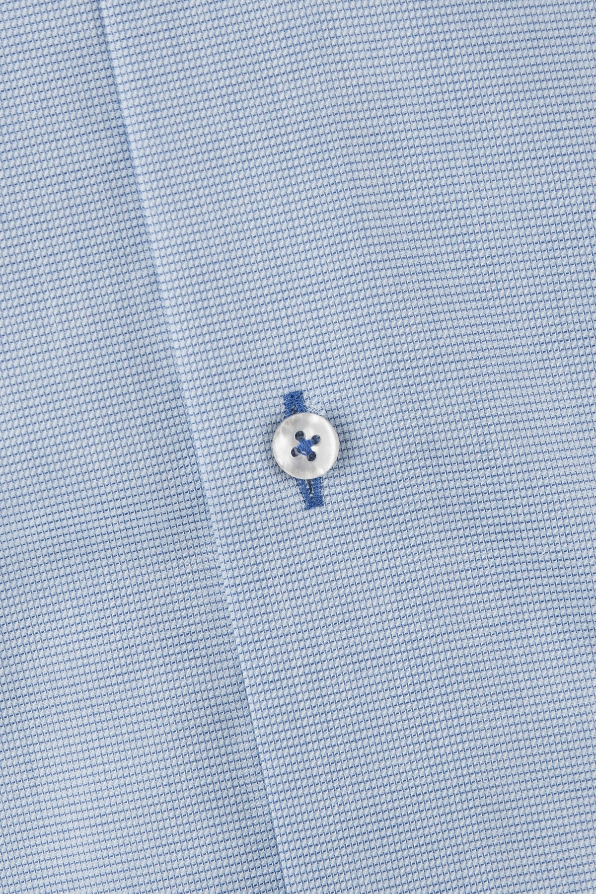 Blue slim fit shirt with contrast details