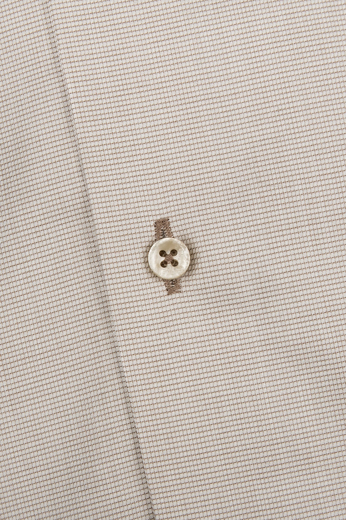 Beige slim fit shirt with contrast details