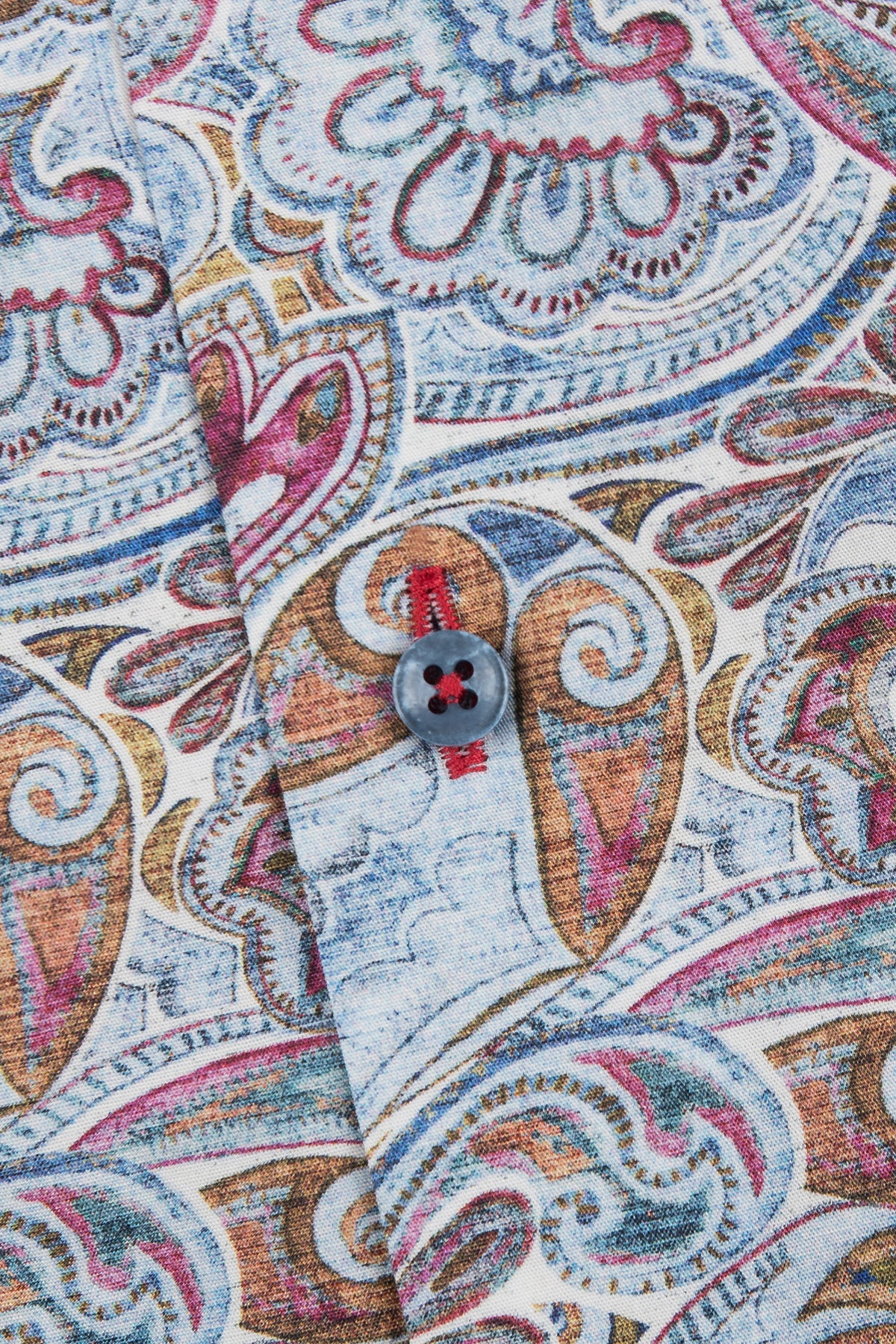 Blue paisley patterned shirt regular fit