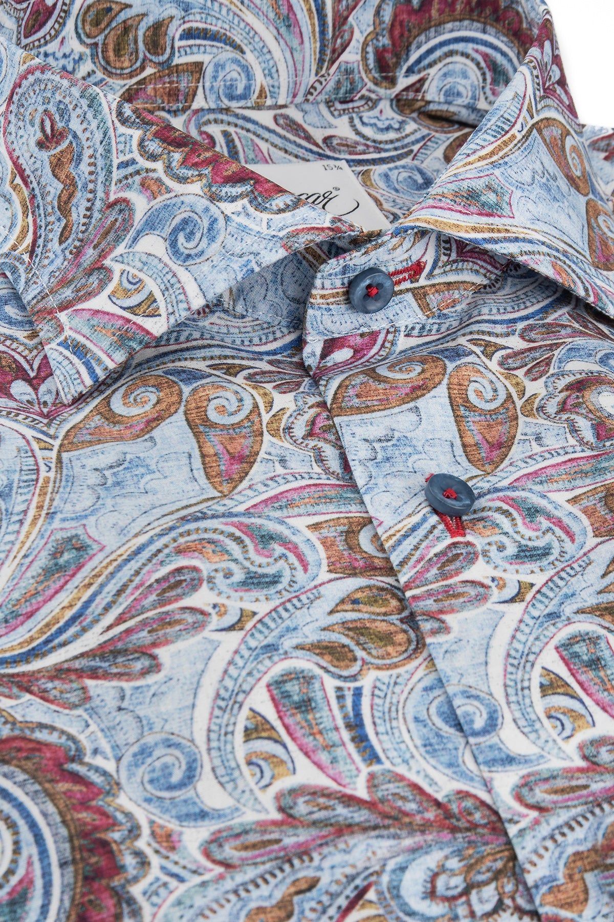Blue paisley patterned shirt regular fit