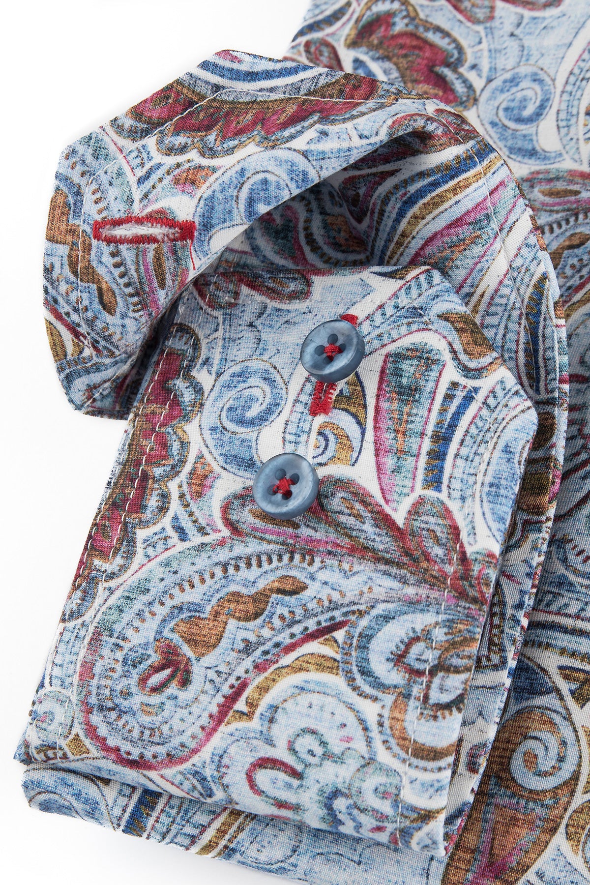 Blue paisley patterned shirt regular fit
