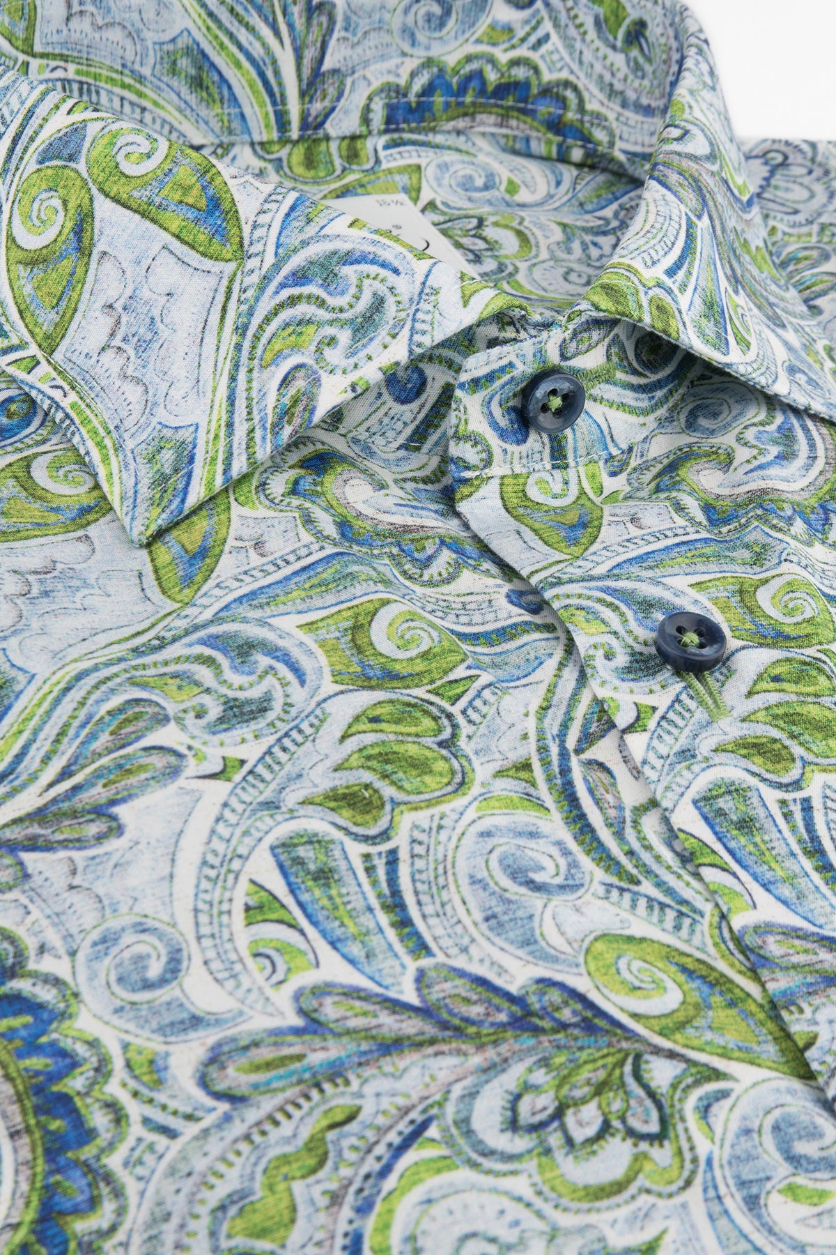 Green paisley printed regular fit shirt