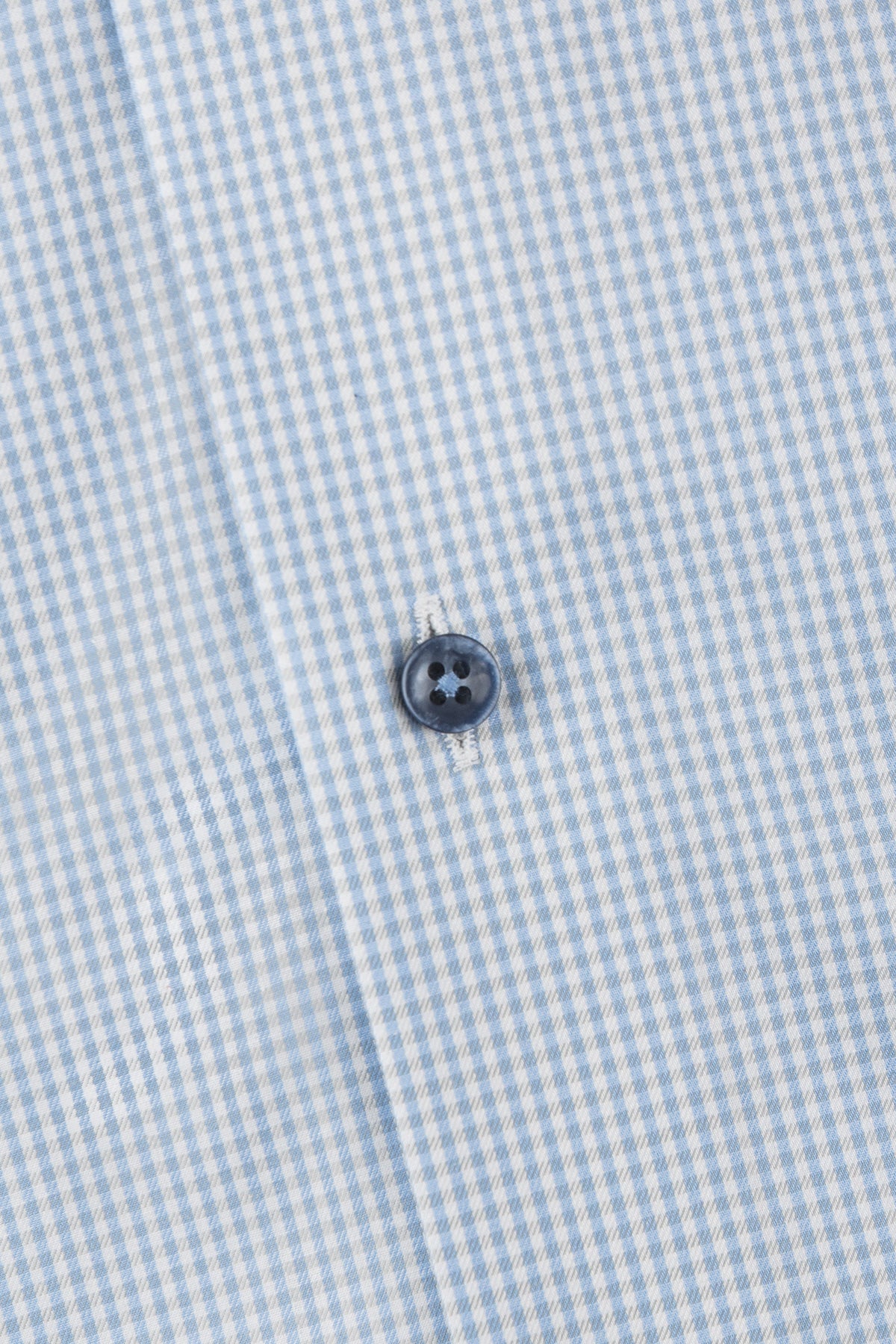 Light blue checked extra long sleeve regular fit shirt with contrast details