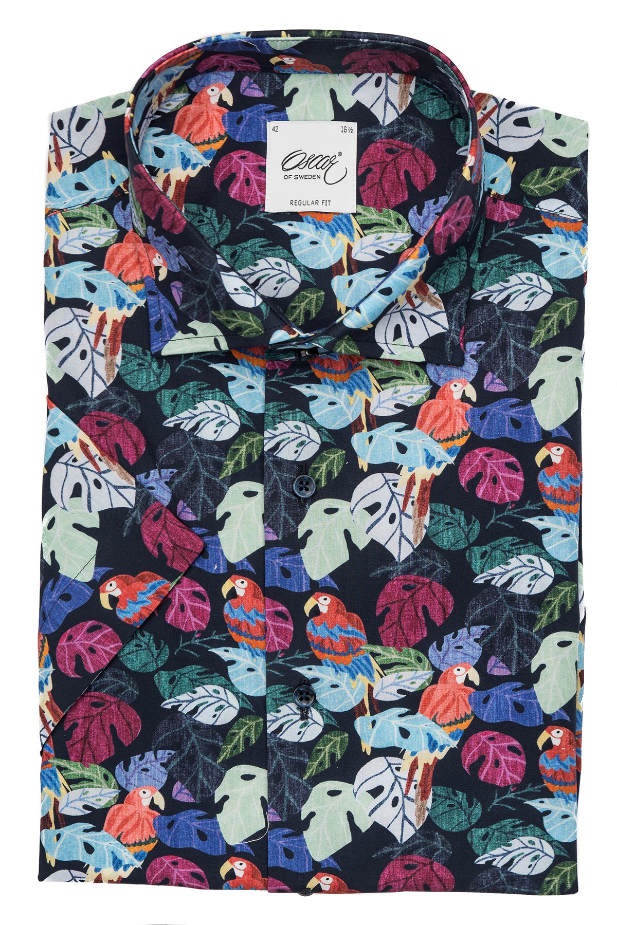 Parrot printed short sleeve regular fit shirt