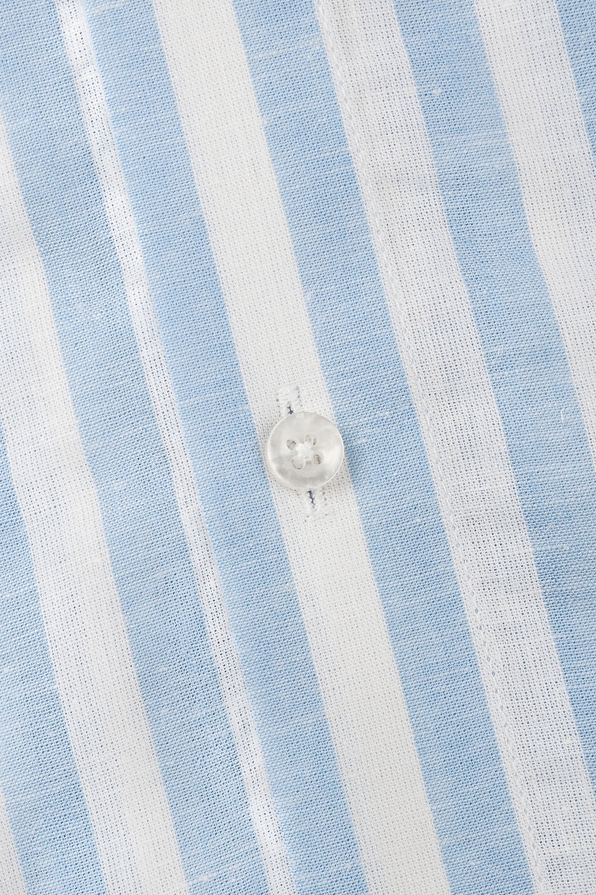 Light blue striped short sleeve regular fit shirt