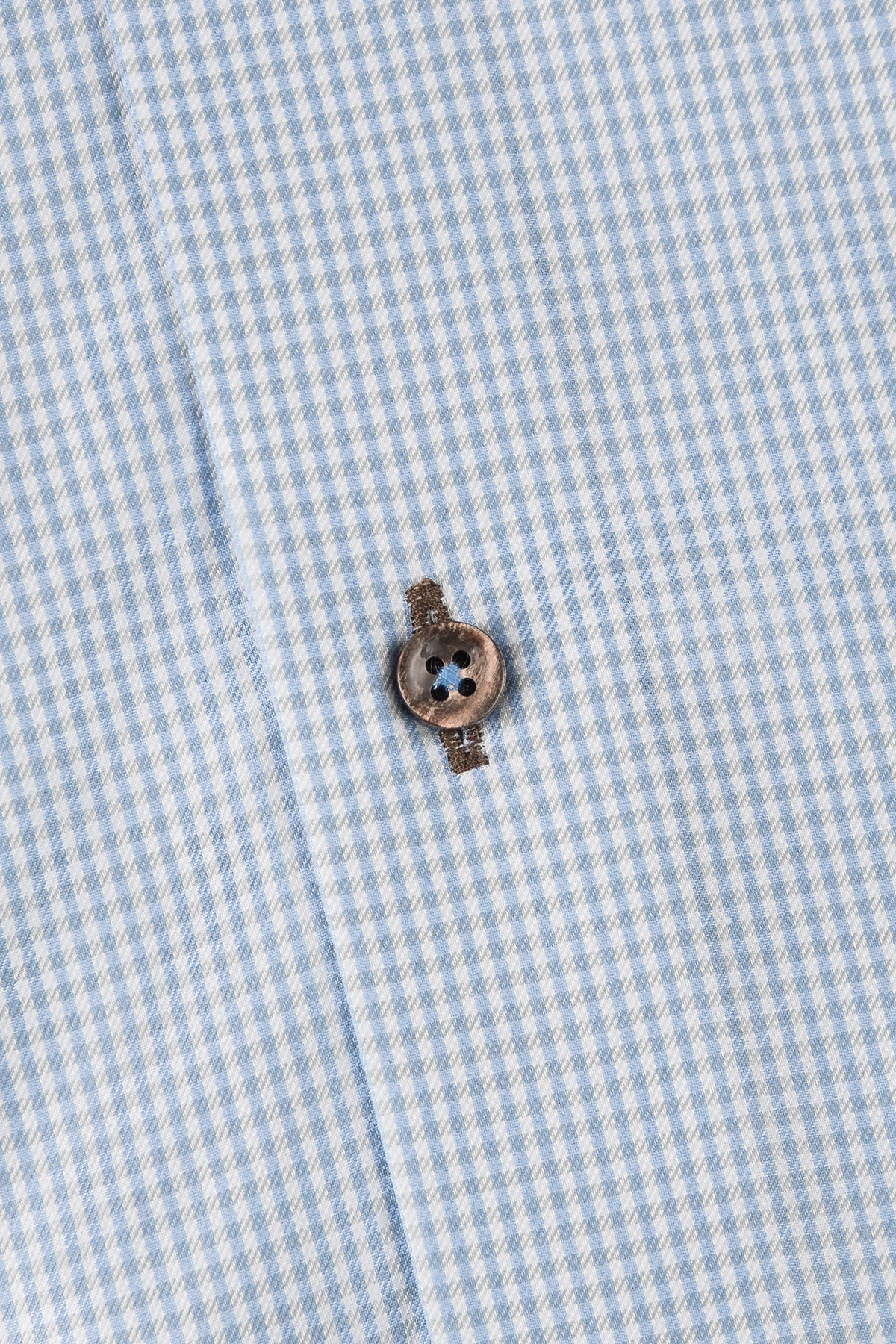 Light blue checked regular fit shirt with contrast details