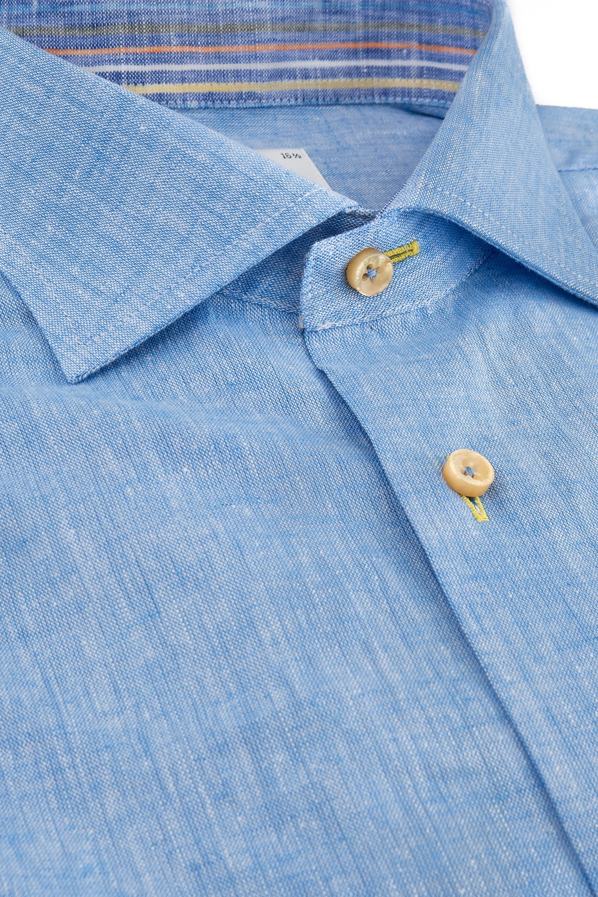 Light blue regular fit shirt with contrast details