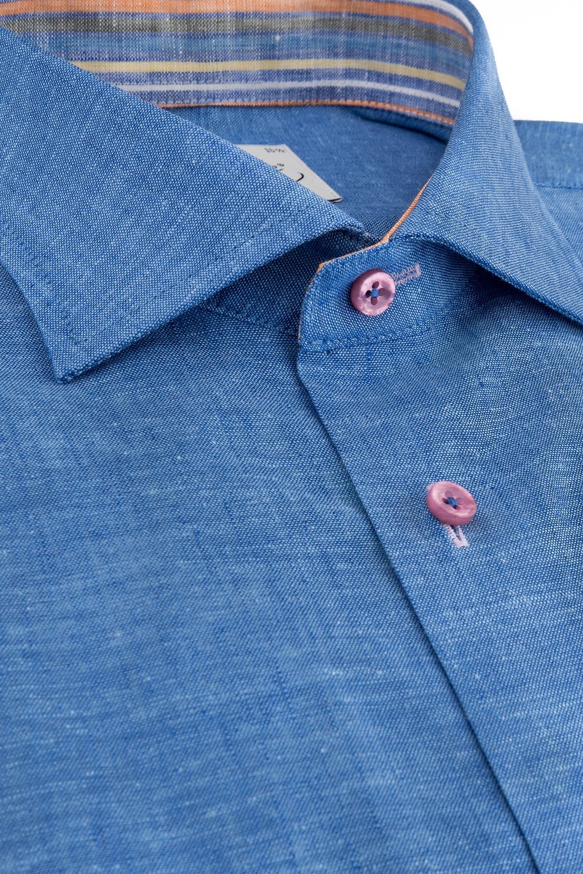 Blue regular fit shirt with contrast details