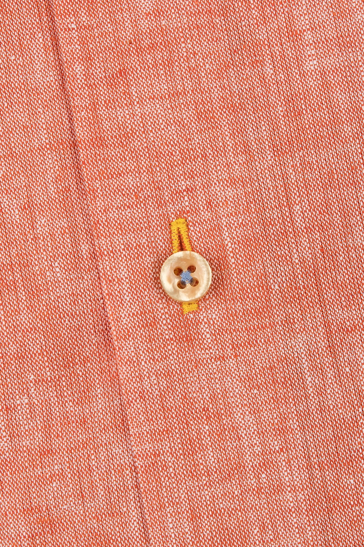 Orange regular fit shirt with contrast details