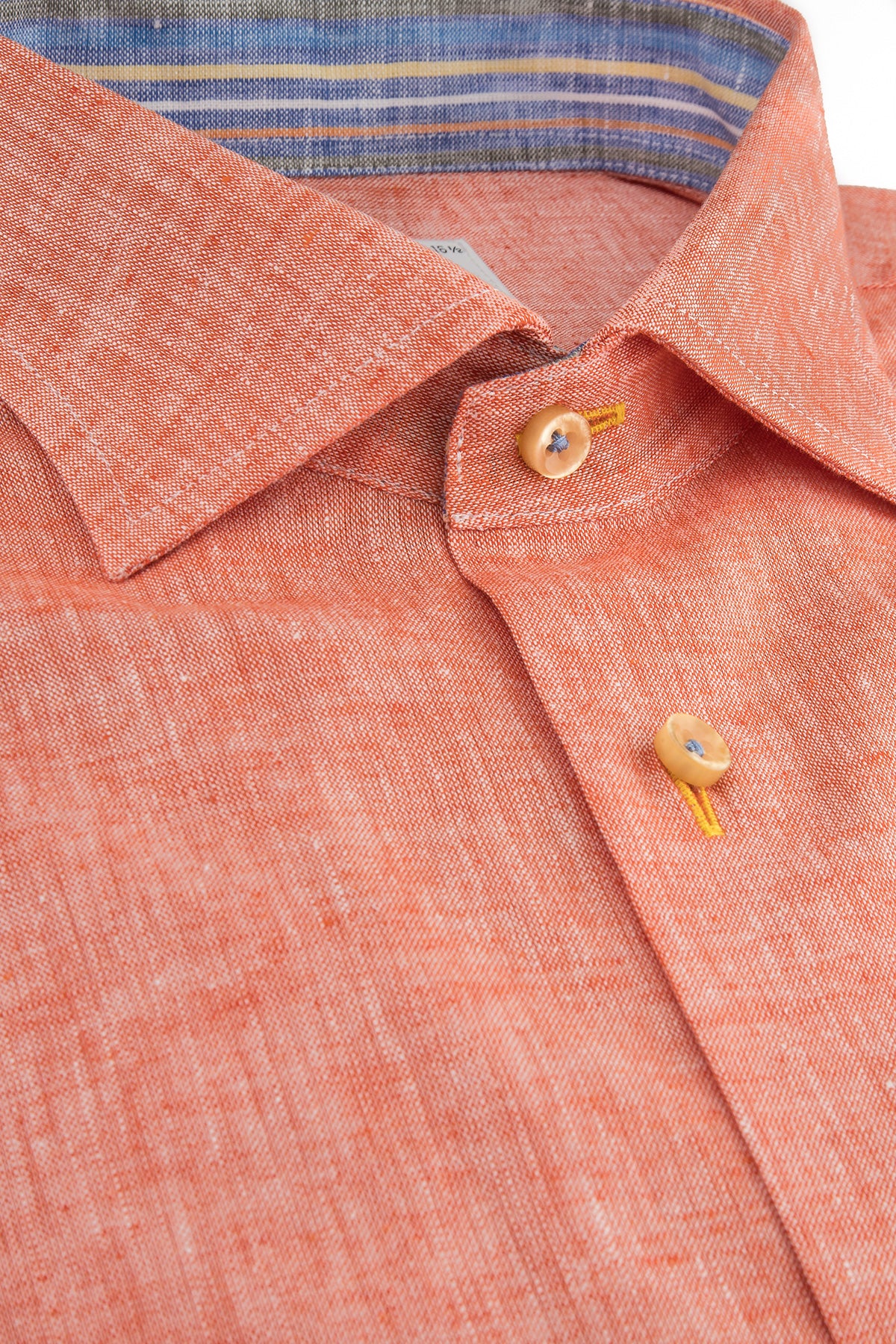 Orange regular fit shirt with contrast details