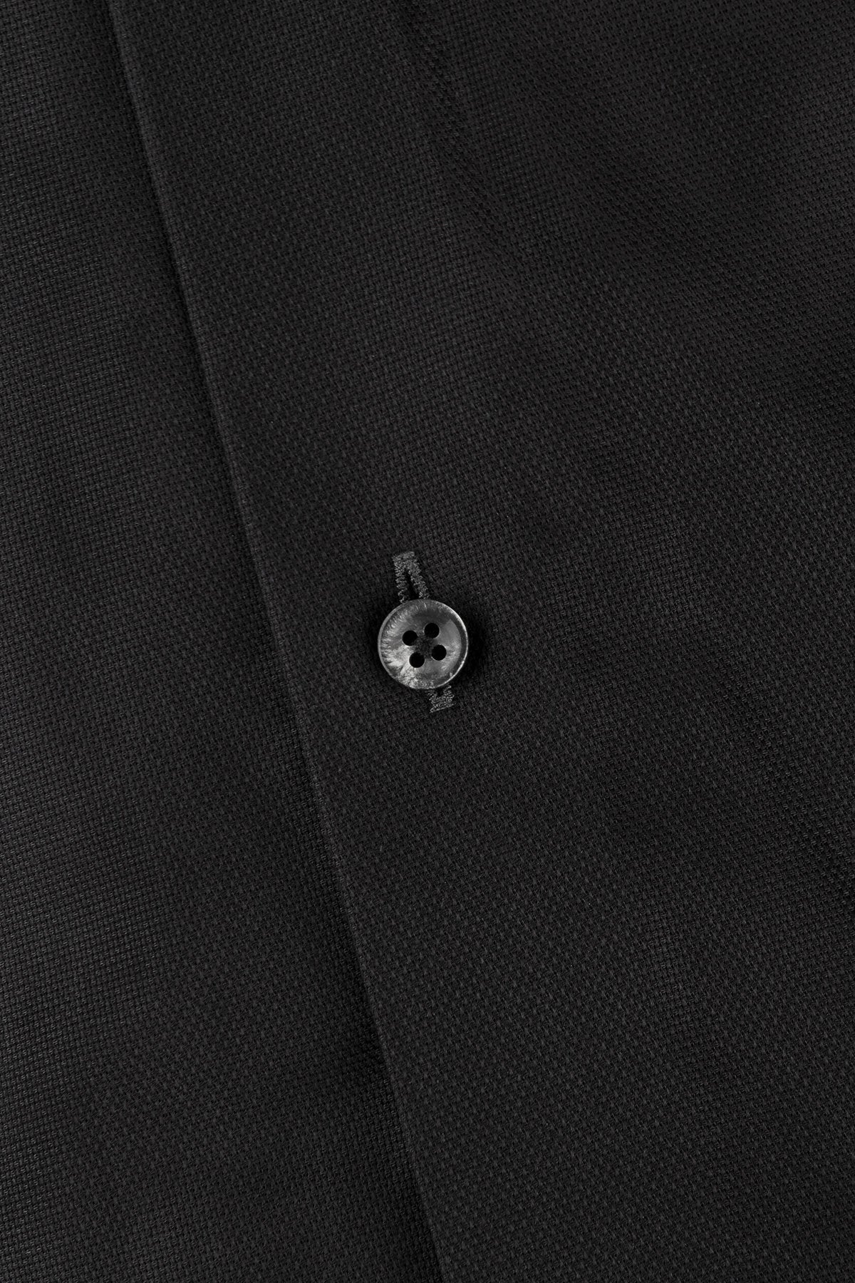 Black slim fit shirt with contrast details