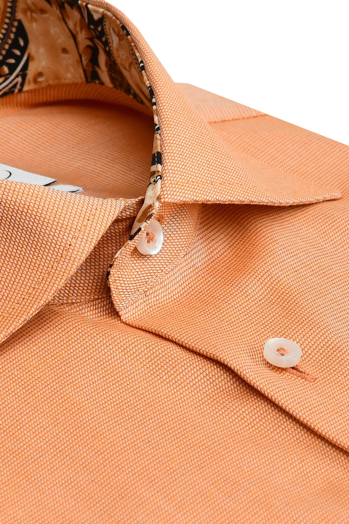 Orange shirt with contrast details regular fit